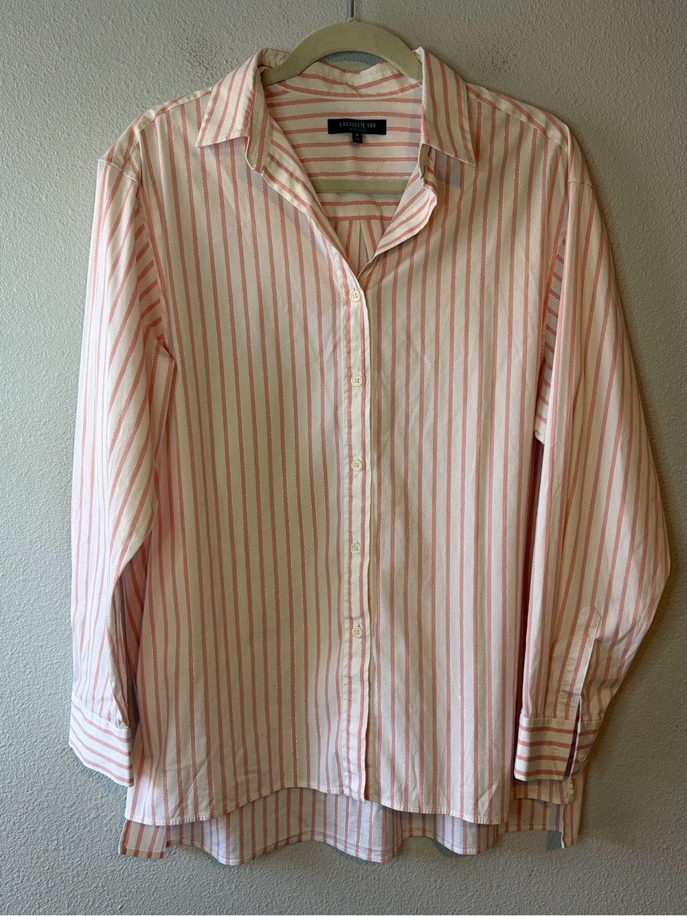 Lafayette 148 New York

Pink Dusk Striped Cotton Shirt